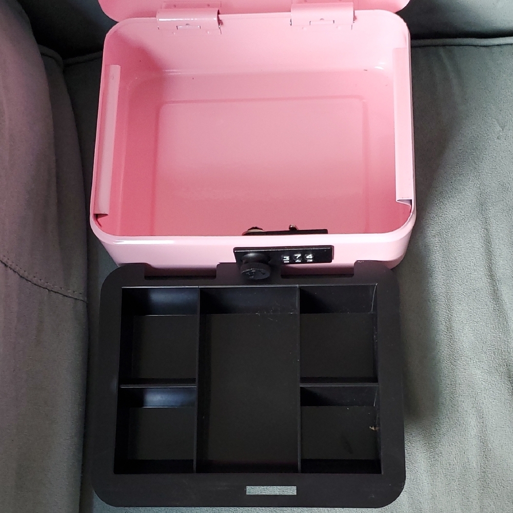 Pink Storage Box with Combination Lock - Picture 4 of 7